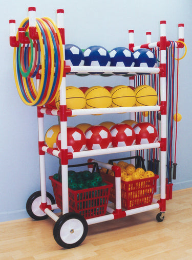 All Terrain Playground Cart – Basketball Ball Cart | Heavy-Duty Construction | Easy Assembly | 52